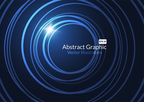 Abstract technology background with glowing neon circles. Vector illustration - Vector, afbeelding