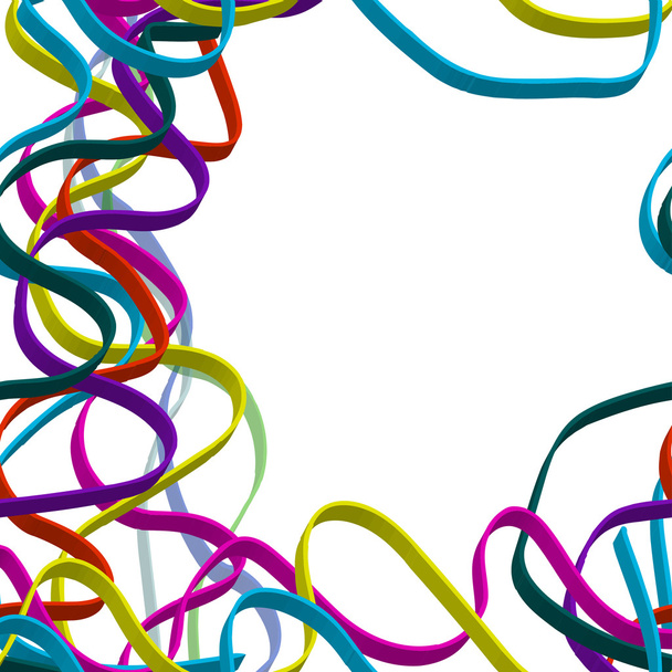 Abstract background of colorful ribbons - Vector, Image