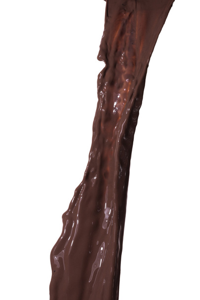 溶かしたダーク チョコレート - 写真・画像