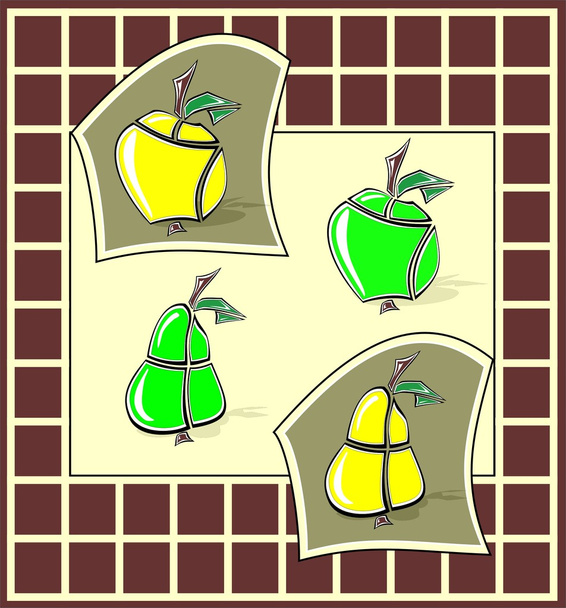 appelen en peren - Vector, afbeelding