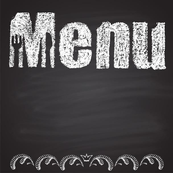 Krijt geschilderd menu - Vector, afbeelding
