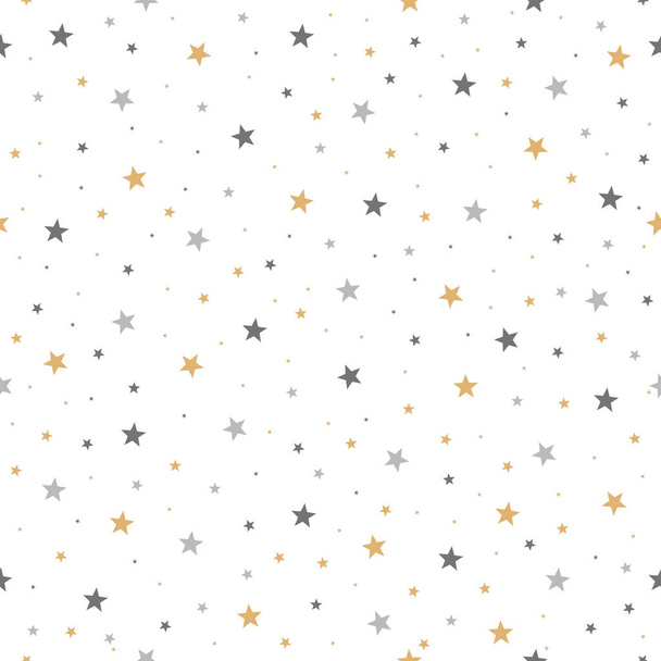 Christmas seamless with star pattern isolated background. Greeting Card, Banner, Vector illustration - Vetor, Imagem