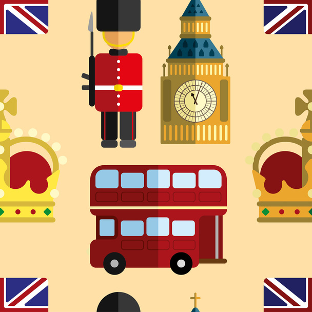 England, Britain pattern - Vector, Image