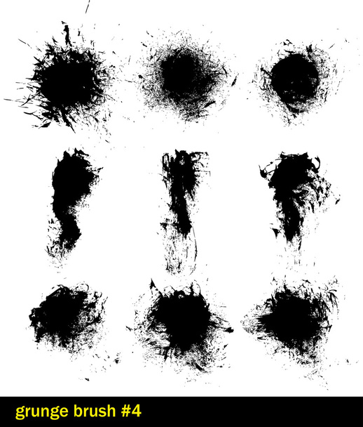 Grunge zwarte spatten - Vector, afbeelding