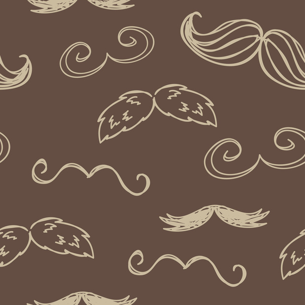 Vintage mustache pattern - Vector, Image