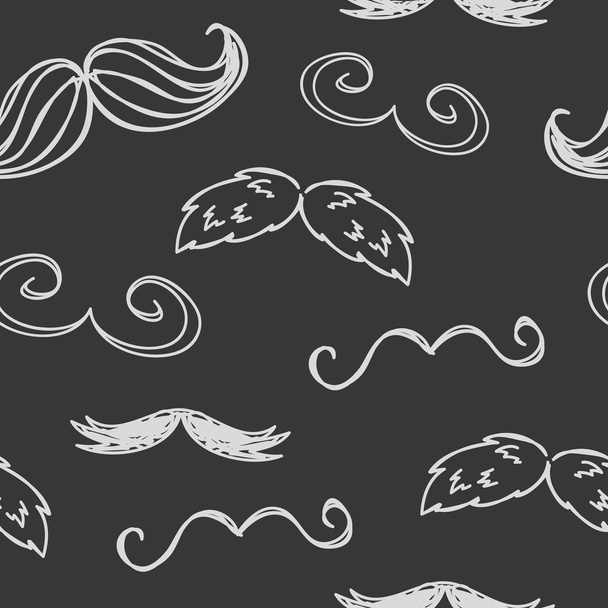 Vintage mustache pattern - Vector, Imagen