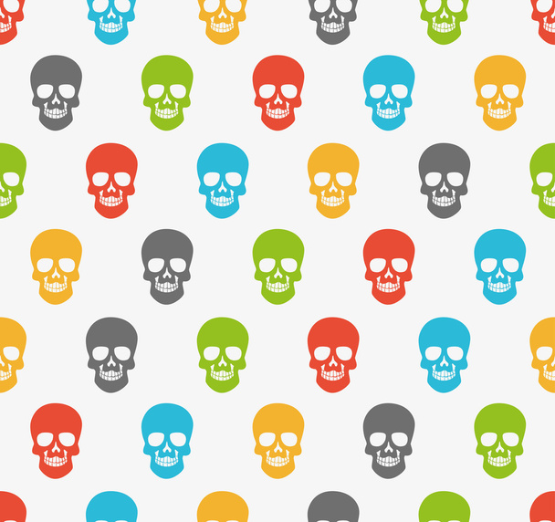 Patrón de cráneo colorido
 - Vector, Imagen