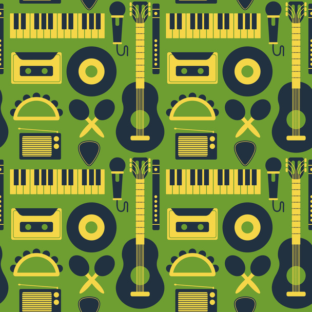 Music instruments pattern - Vector, Image