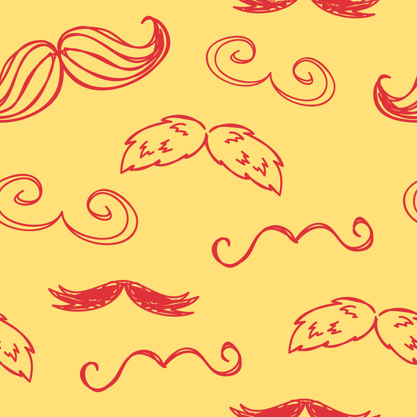 Vintage mustache pattern - Вектор,изображение