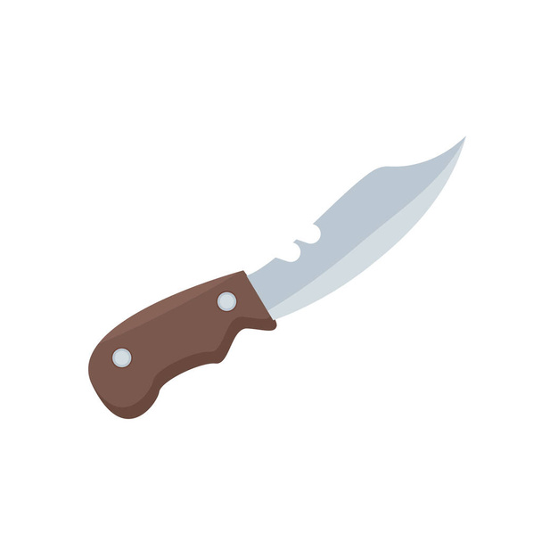 Flat colored Knife icon or symbol. Vector illustration - Vetor, Imagem