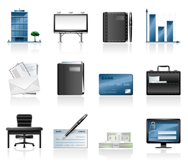 Business Icon Set - Vektor, obrázek