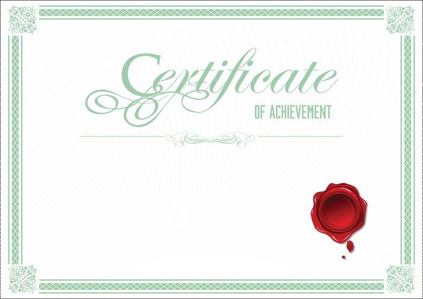 Certificate template - Vektor, Bild