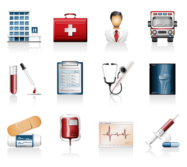 Icone mediche - Vettoriali, immagini