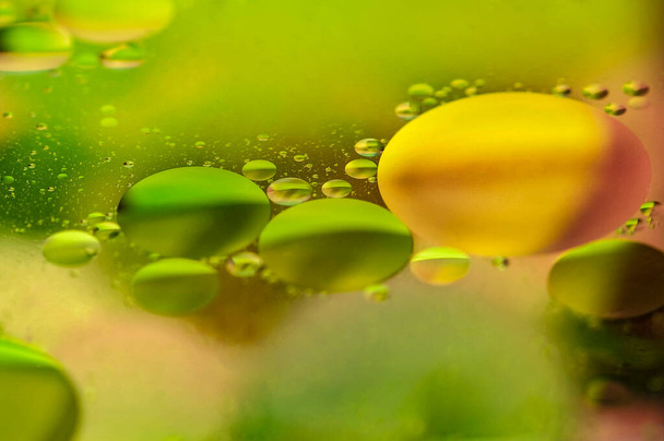 Аннотация Background Bubbles water drops - oil  - Фото, изображение