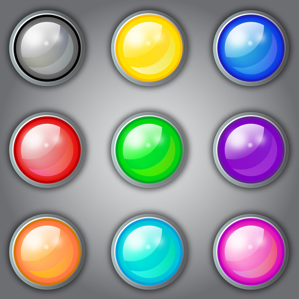 Conjunto de botones web de colores. Vector
 - Vector, imagen