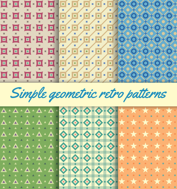 Patrones geométricos retro simples
 - Vector, imagen
