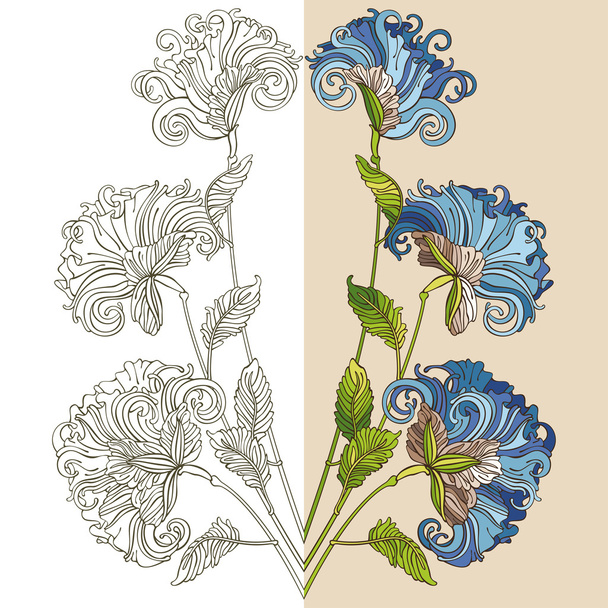 Квітковий декоративний Орнамент
 - Вектор, зображення