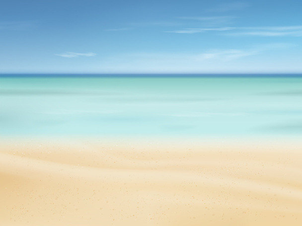 güzel kum plaj sahne arka plan - Vektör, Görsel