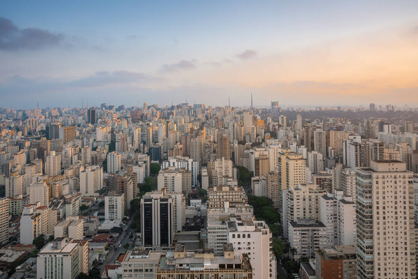 Αεροφωτογραφία της γειτονιάς Santa Cecilia - Σάο Πάολο, Βραζιλία - Φωτογραφία, εικόνα