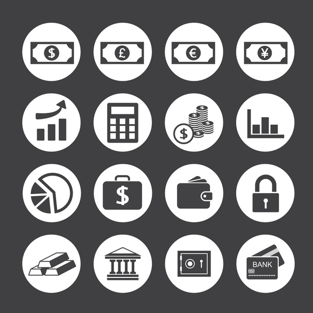 Finance Icons set - Vector, afbeelding