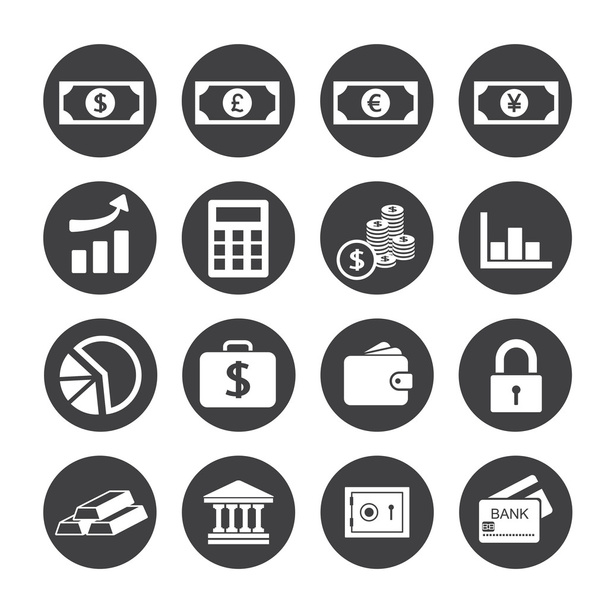 Finance Icons set - Vector, Imagen