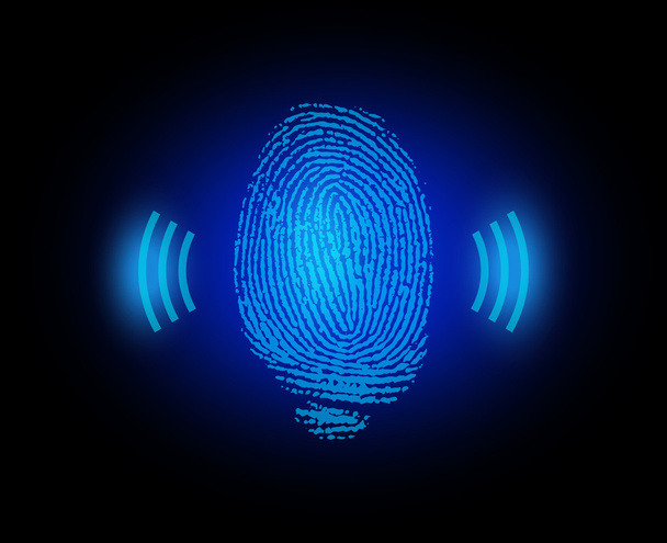 Finger print with signal - Vector, Image
