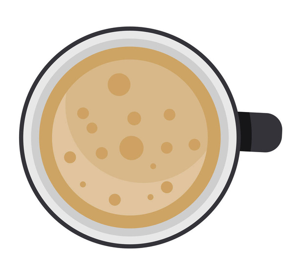 coffee with milk cup drink - Vector, imagen