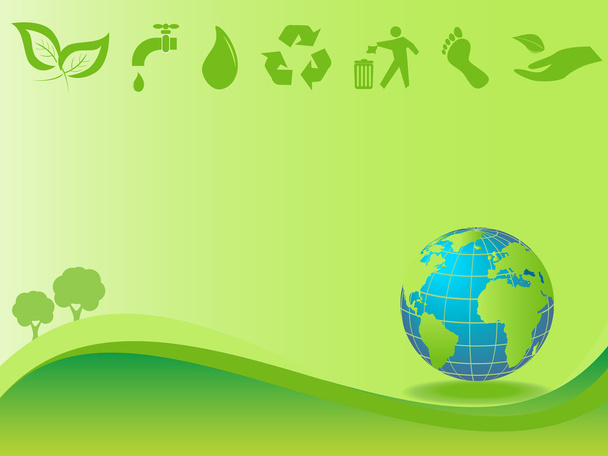 Чистая окружающая среда и земля
 - Вектор,изображение