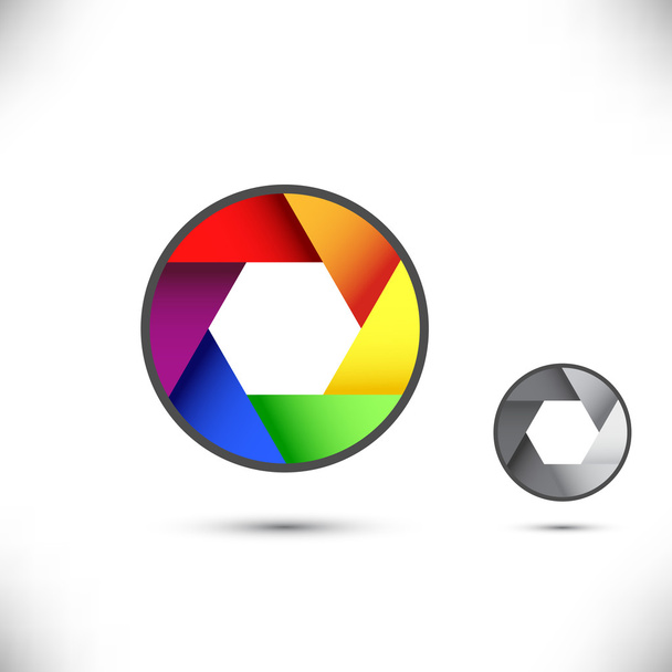 Colorwheel rainbow bright colorful sign - Вектор,изображение