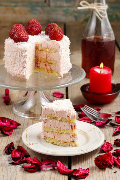 Layer strawberry cake - Foto, Imagem