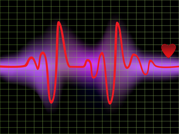 Monitor de latidos cardíacos
 - Vector, Imagen