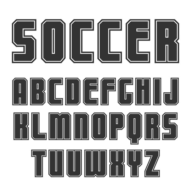 Шрифт Sans serif в спортивном стиле
 - Вектор,изображение