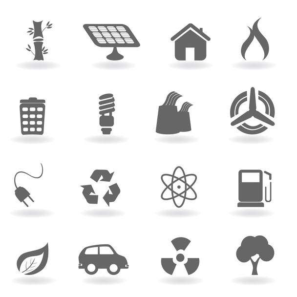 Símbolos ecológicos e ambientais
 - Vetor, Imagem