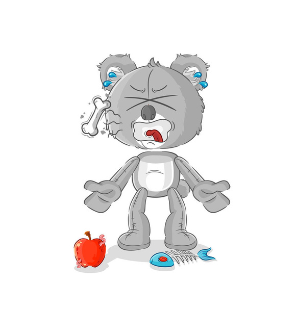 the koala burp mascot. cartoon vecto - Vektori, kuva