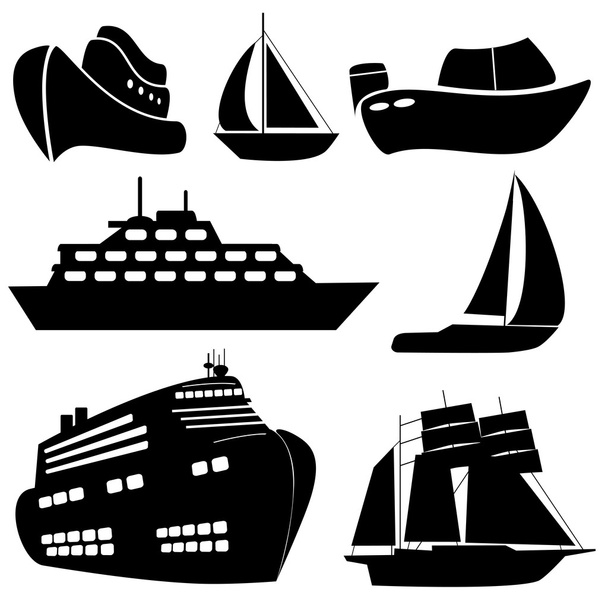 船およびボート - ベクター画像