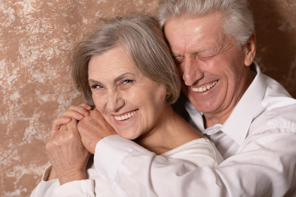 Happy senior couple at home - Fotó, kép