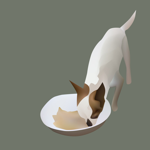 Chihuahua comiendo
 - Vector, imagen