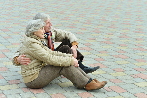 Senior couple in park - Zdjęcie, obraz