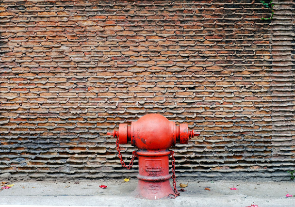 стены с красным гидрантом
 - Фото, изображение
