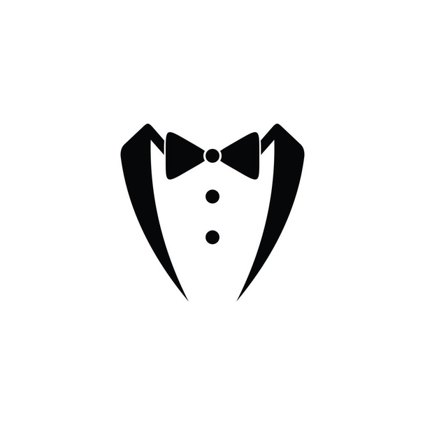 Tuxedo Gentleman Flat vector Icon design template. Tuxedo logo. Tuxedo vector - Vektor, Bild