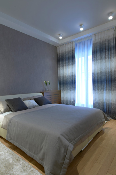 Modern Bedroom Interior - Foto, Imagem