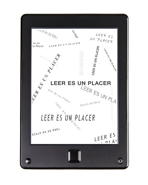 Portable e-book reader for book and screen. - Photo, Image