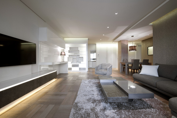 Moderní domácí obývací pokoj - Fotografie, Obrázek
