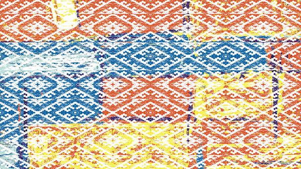 Bañera y diseños de alfombras con textura y colores modernos - Foto, Imagen
