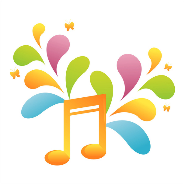 Musical note background - Vector, Image
