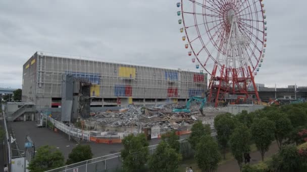 Tokyo Odaiba Palette Town Dismantling 2022 Venus Fort - Záběry, video