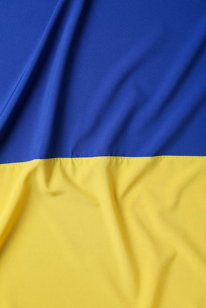 Flag of Ukraine on whole background, concept of national symbols - 写真・画像