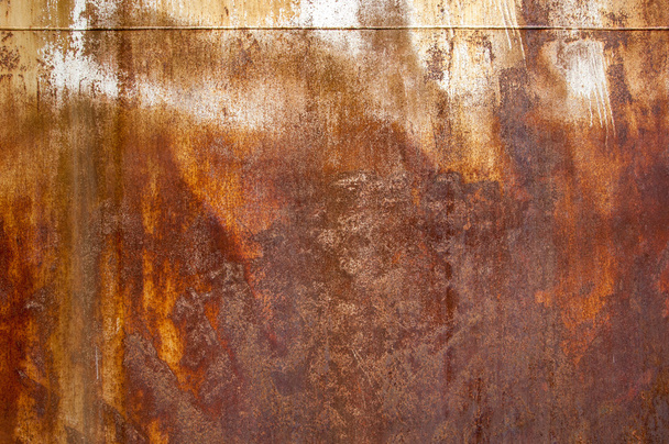 Painted metal texture. Old paint has lagged behind the metal - Photo, Image