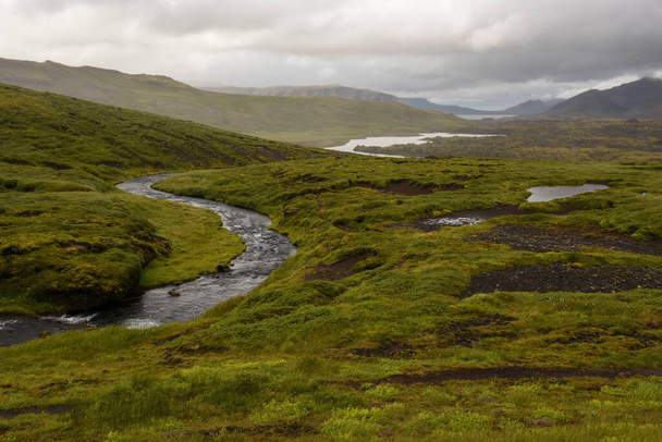 View at a river on Snaefellsnes penisola in Iceland - 写真・画像