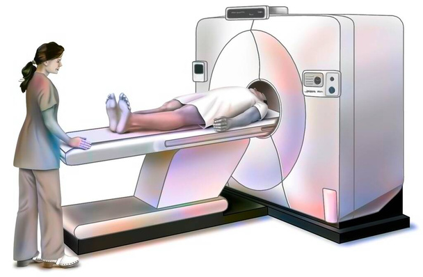 Pet scan: medical imaging device to detect tumors and metastases. - Foto, Bild
